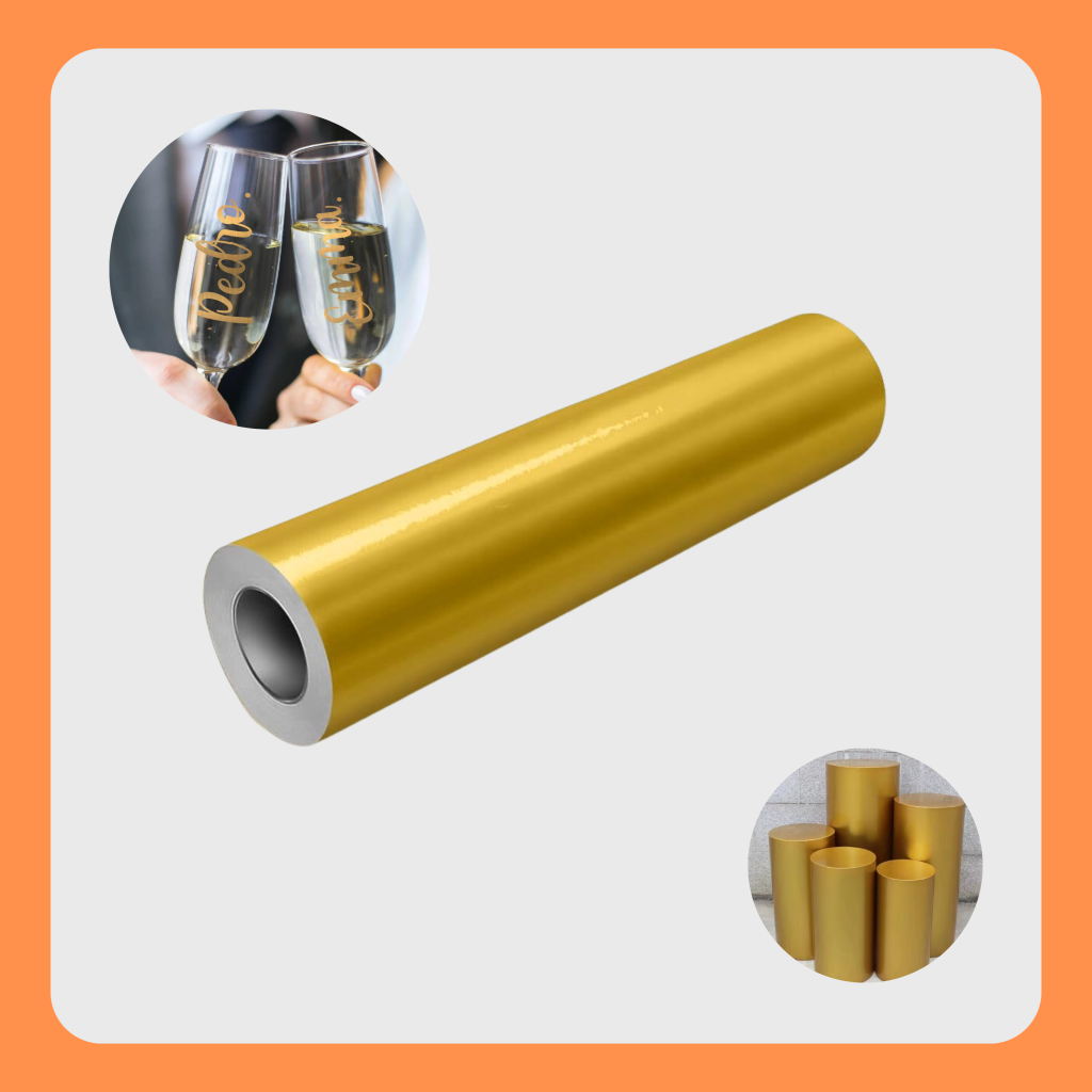 Vinilo Adhesivo Dorado Opaco
