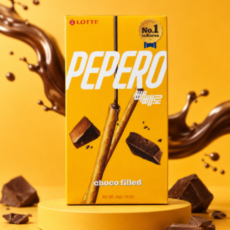 Pepero con relleno de chocolate