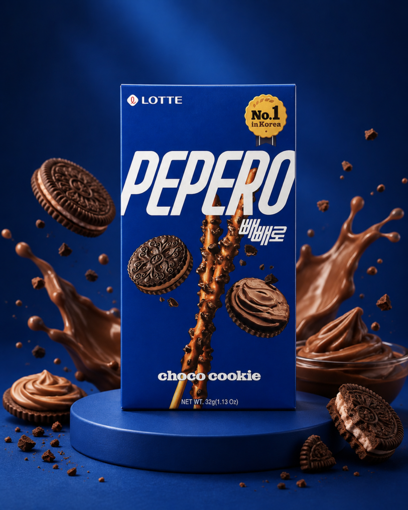 Pepero chocolate con galletitas