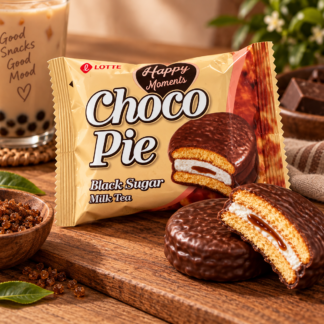 Choco Pie sabor azúcar morena y té con leche