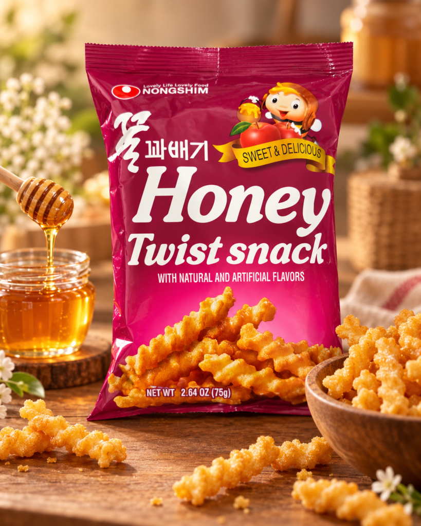Snack coreano de miel con manzana