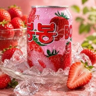 Jugo coreano sabor frutilla con trocitos