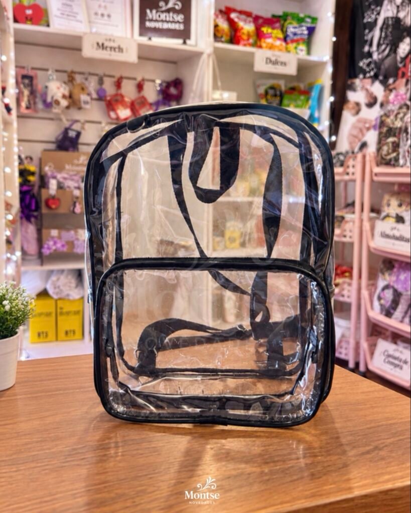 Mochila transparente para concierto